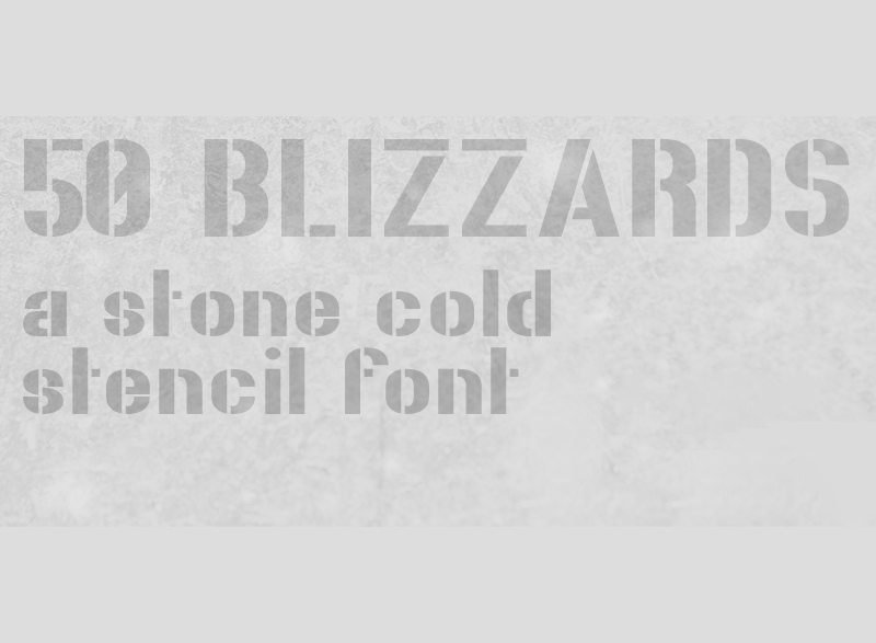 50 Blizzards Free Font