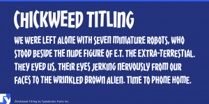 Chickweed Titling Free Font