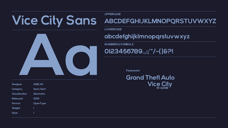 Vice City Sans Free Font